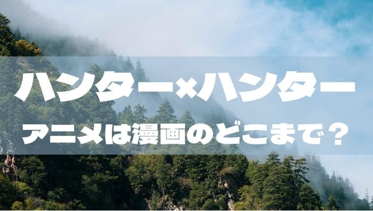 ハンター ハンター アニメは漫画のどこまで アニ続vマーケット